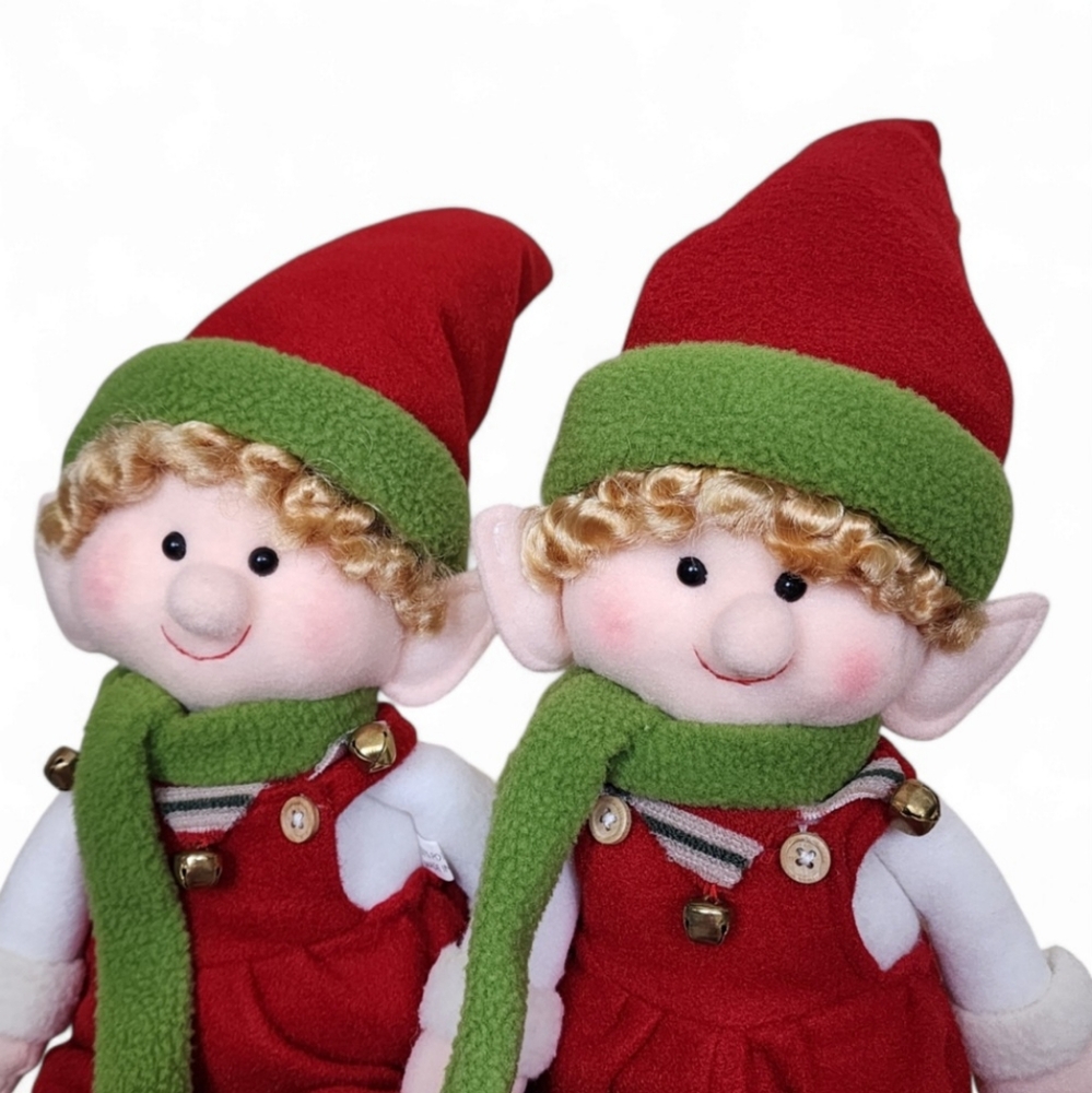 Adorable Vintage Christmas Elves - Set of 2 - Picture 12 of 15